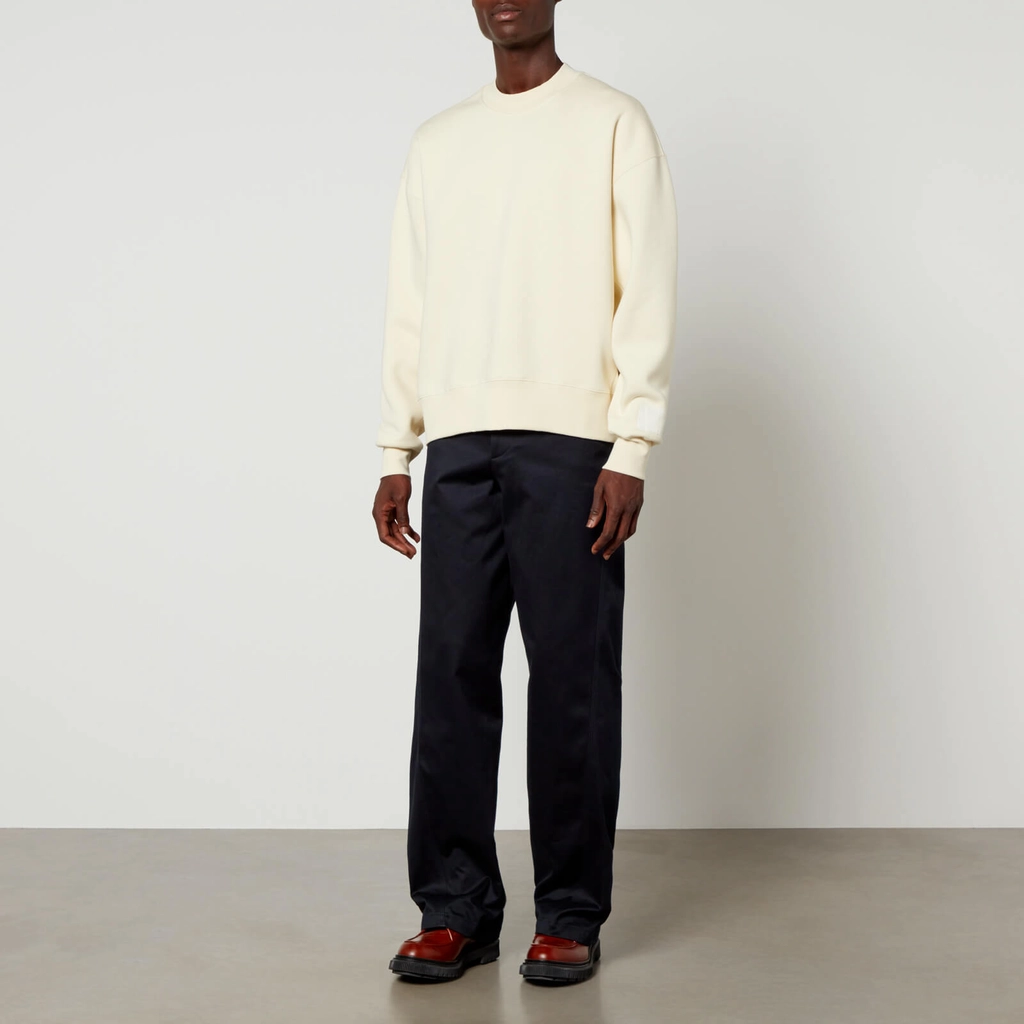 AMI Paris Logo-Appliquéd Organic Cotton-Blend Sweatshirt - S